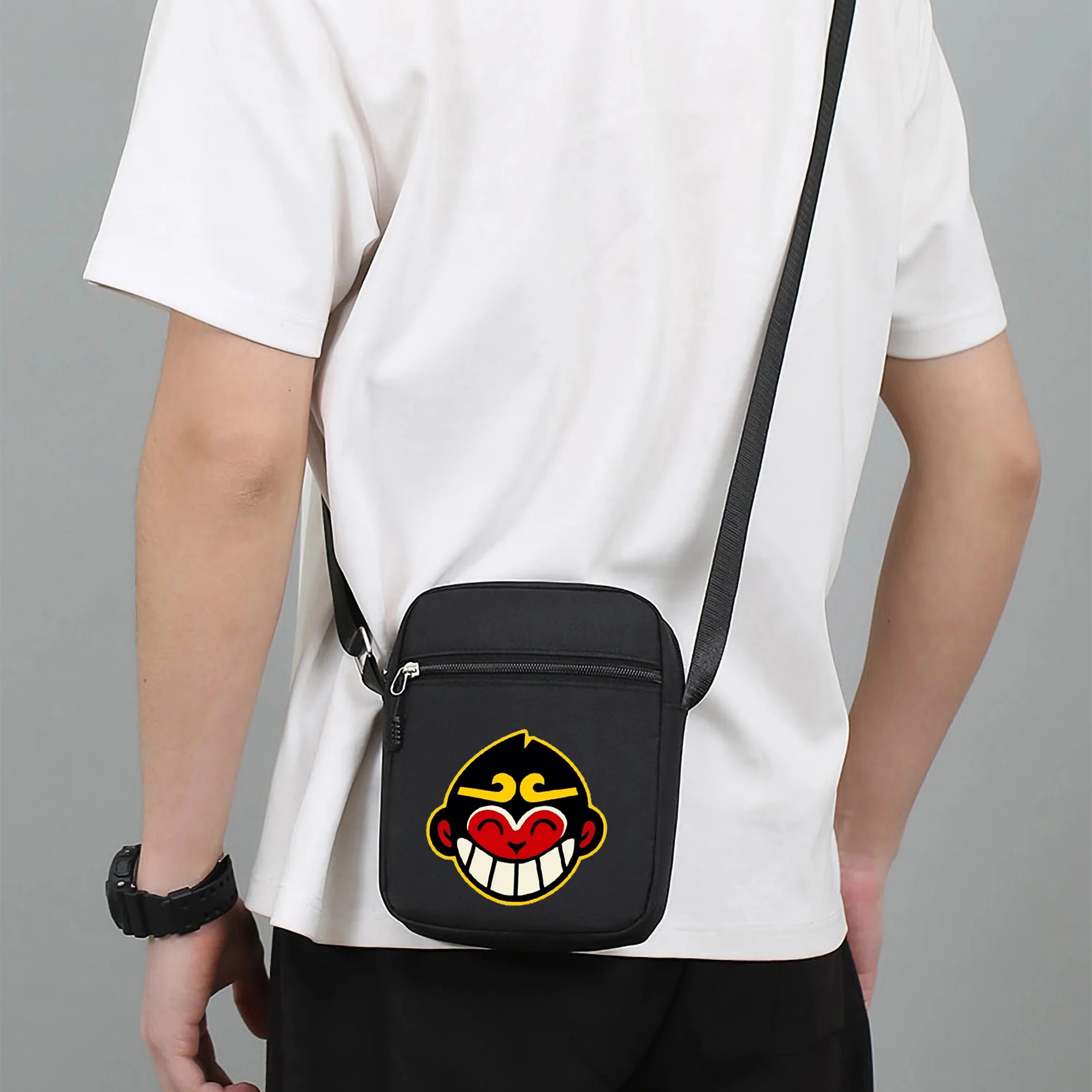 Sun Wukong Car Pattern Mini Oxford Crossbody Bag Shoulder Bag Adjustable Shoulder Strap Perfect for Outings or Daily Commuting