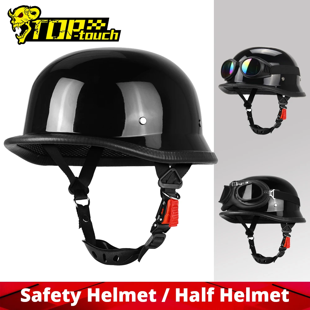 

Мотоциклетный полушлем с сертификацией DOT, защита от падений и солнца, модный винтажный мотошлем для езды, размеры S-2XL