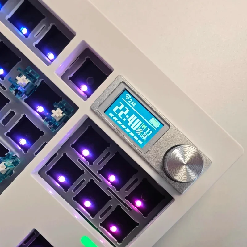 GMK87 Mechanical Keyboard Kit The Third Mock Examination VIA Keyboard Custom Knob GASKET Structure Equipped with A Small Screen