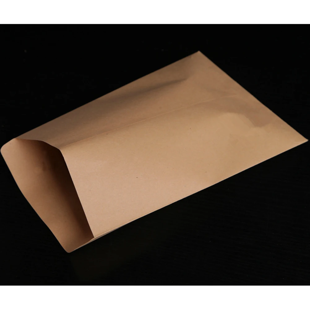 

100pcs 165X100Mm Kraft Paper Envelopes Blank Biodegradable Recyclable Compostable Thick Envelopes For Letters Currency