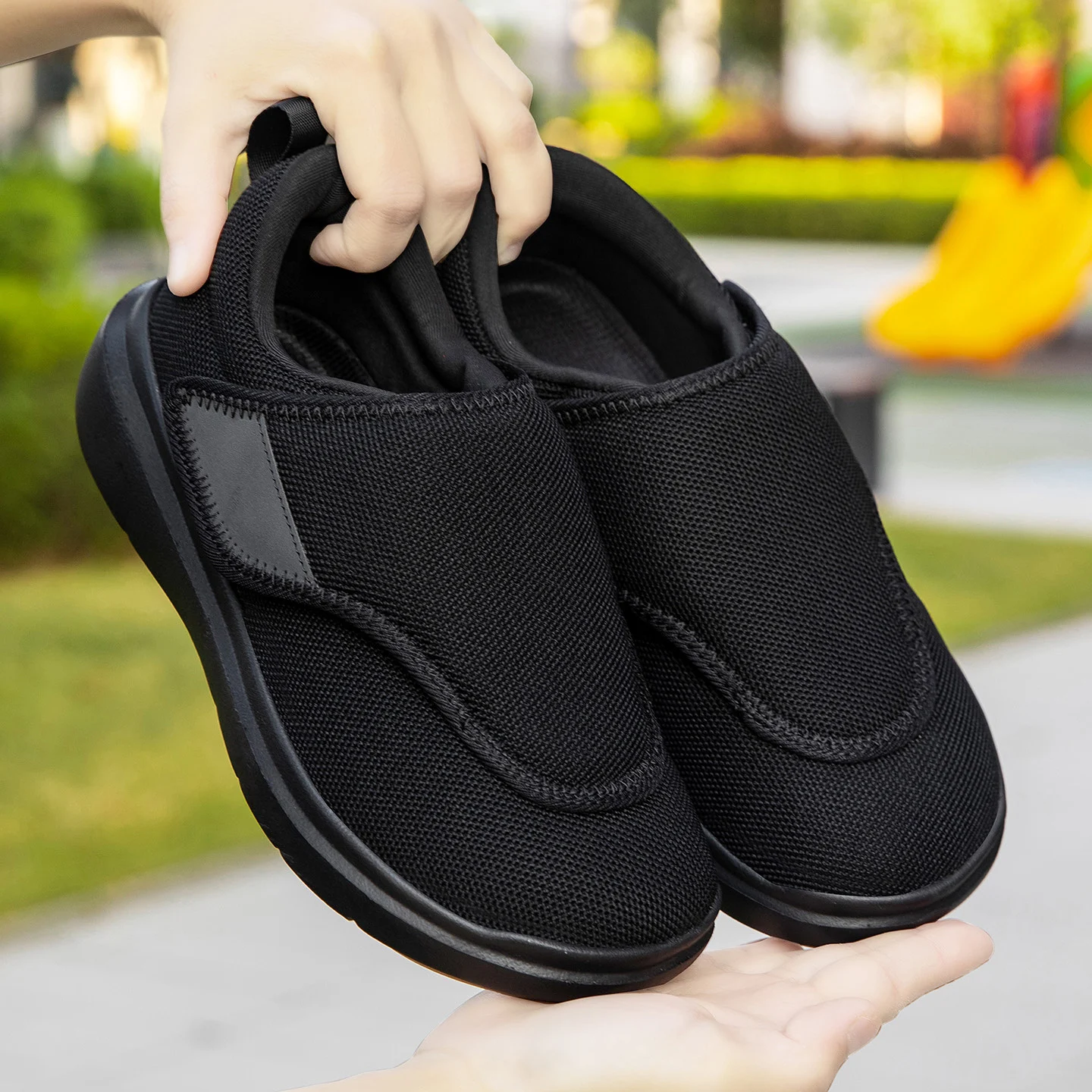 Adjustable Easy Open Orthopedic Shoes for Swollen Feet Walking Sneakers Wide Fit Diabetic Footwear Cushion for Bunions Arthritis