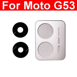 Rear Camera Lens Glass with Adhesive Sticker For Motorola Moto G53 XT2335-2 Back Camera Glass Lens Replacement Parts