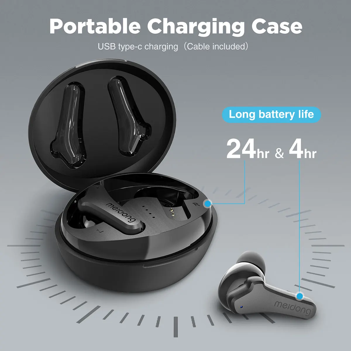 Meidong Oleh Cowin BT006 TWS Earphone Bluetooth Fone Headphone Nirkabel Headset Gaming Earbud untuk Earphone Android Xiaomi