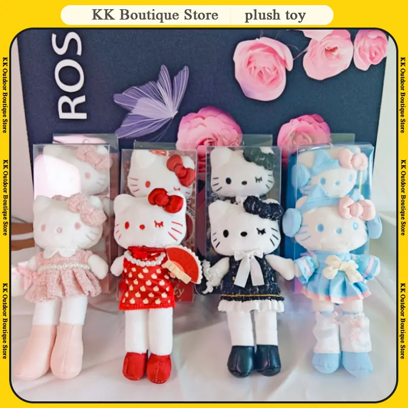 

15cm Anime Festival Limited Long Legs Hellokittys Girl Y2k Bag Pendant Cartoon Ballet Style Plush Doll Keychain Decoration Gift