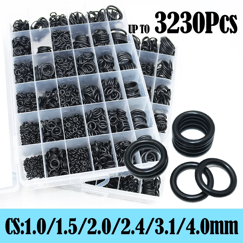 

3230x O-Ring 36 Sizes Nitrile Rubber O Ring Seal Washer Oil-resistant Wear-resistant for Plumbing Gasket Air-Conditioning Faucet
