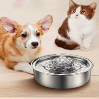 2L Stainless Steel Cat Water Fountain Automatic Dog Drinker Drinking Fountain For Cats Dogs Pet Cycle Water Dispenser Bowl