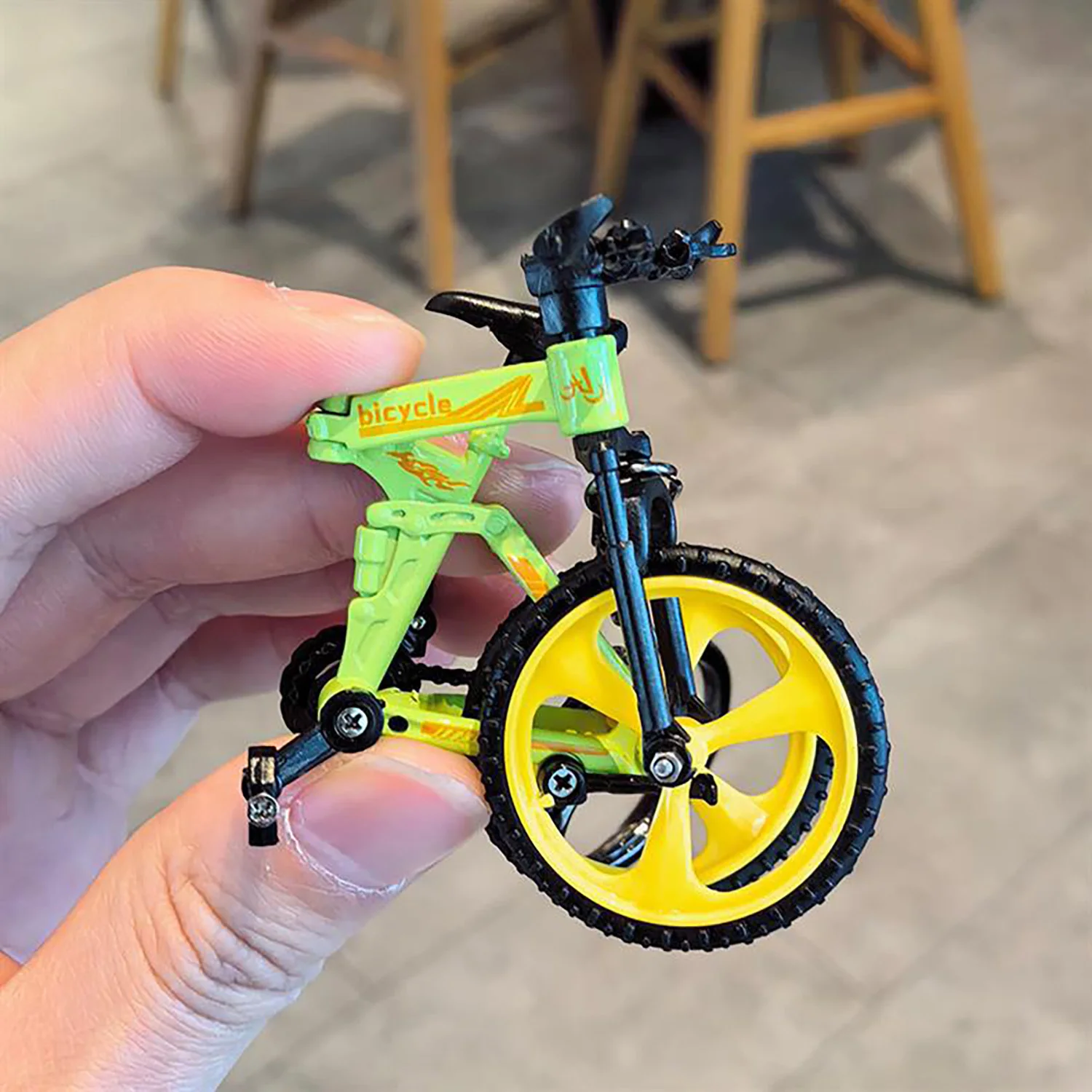 دراجة قابلة للطي، دراجة إصبع محاكاة مصنوعة من خليط معدني، دراجة جبلية مبتكرة على المنحدرات