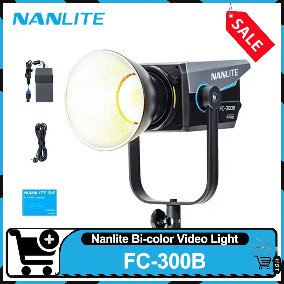

Nanlite FC-300B 2700-7500K Двухцветный COB Свет для фотосъемки Яркость 300 Вт Профессиональный видеосвет для студии