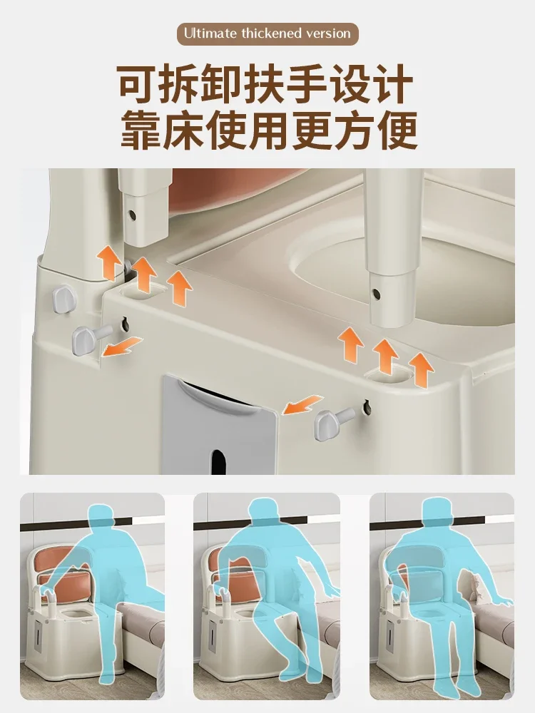 Household Elderly Toilet Bowl Movable Indoor Portable Pregnant Woman Confinement Commode Chairs
