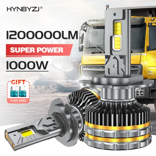 Imagen 1 del producto HYNBYZJ Fuente de alimentación 24V LED Faro de camión H7 LED Canbus H1 H3 H4 H11 9005 HB3 9006 HB4 Luz de camión 24V Bombilla de faro