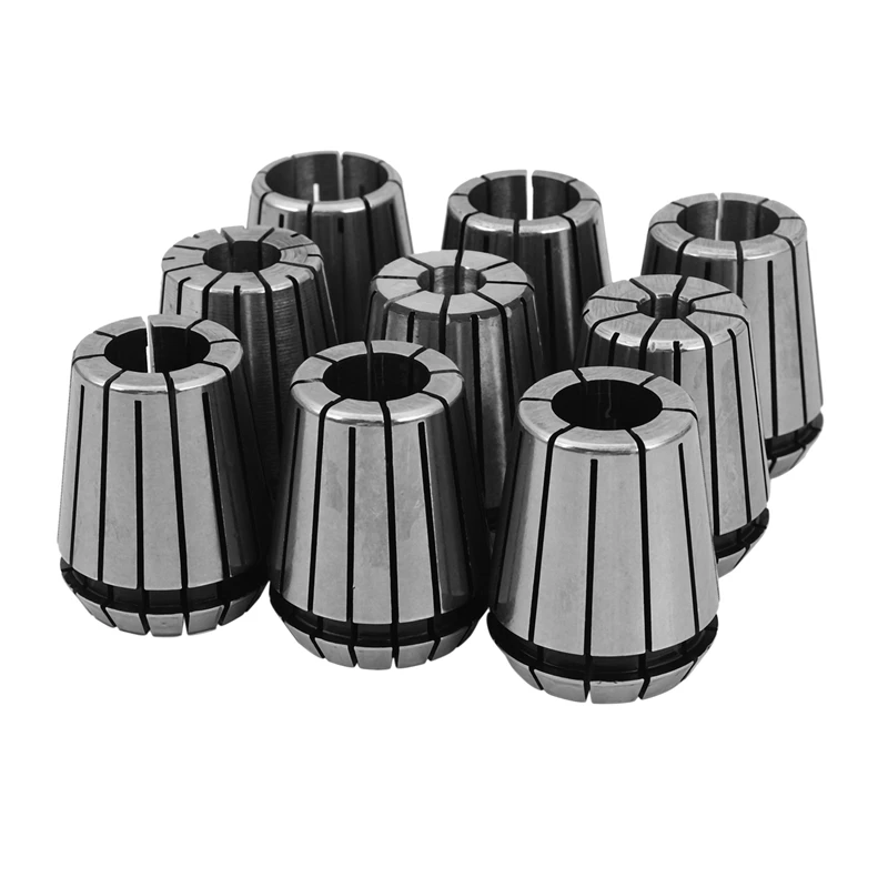 10Pcs ER32 Spring Collets Set 2/4/6/8/10/12/16/18/20Mm + MT3 M12 ER32 Collet Chuck Morse Taper Holder