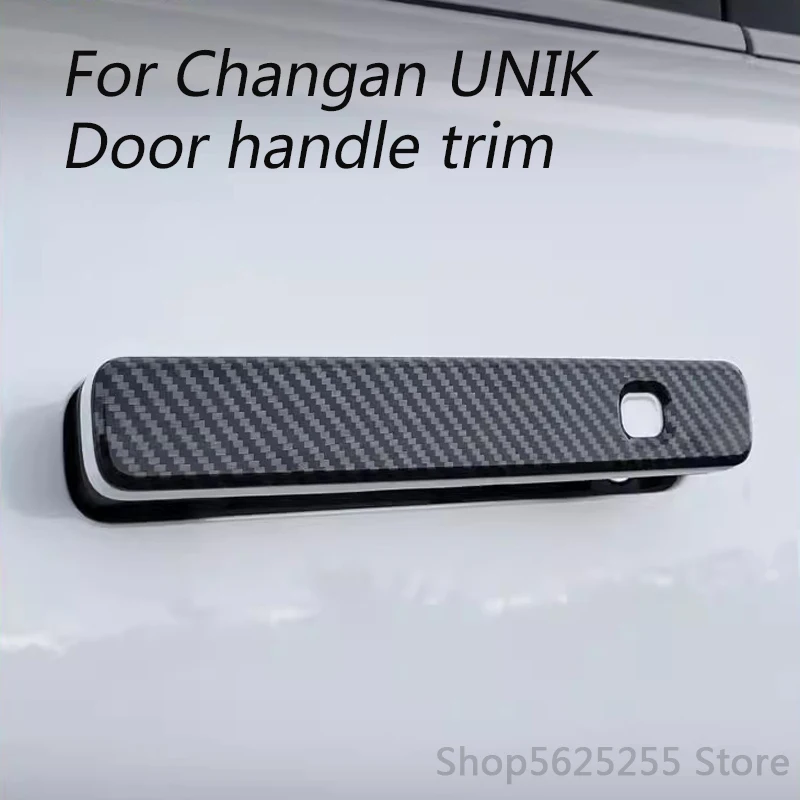 

For Changan UNIK UNI-K Car Door Handle Patch Handle Carbon Fiber Decorative Patch Car Exterior Modified Protection Accessories