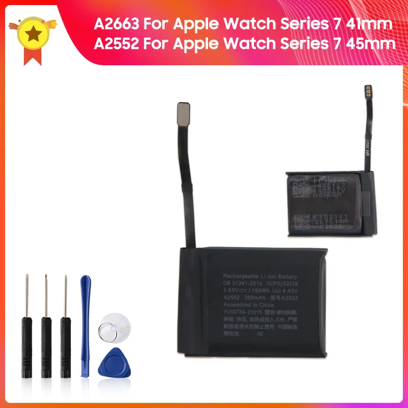 Replacement Battery A2663 A2552 For Apple Watch Series 7 Series7 41mm 45mm Quality Batteries With Tool