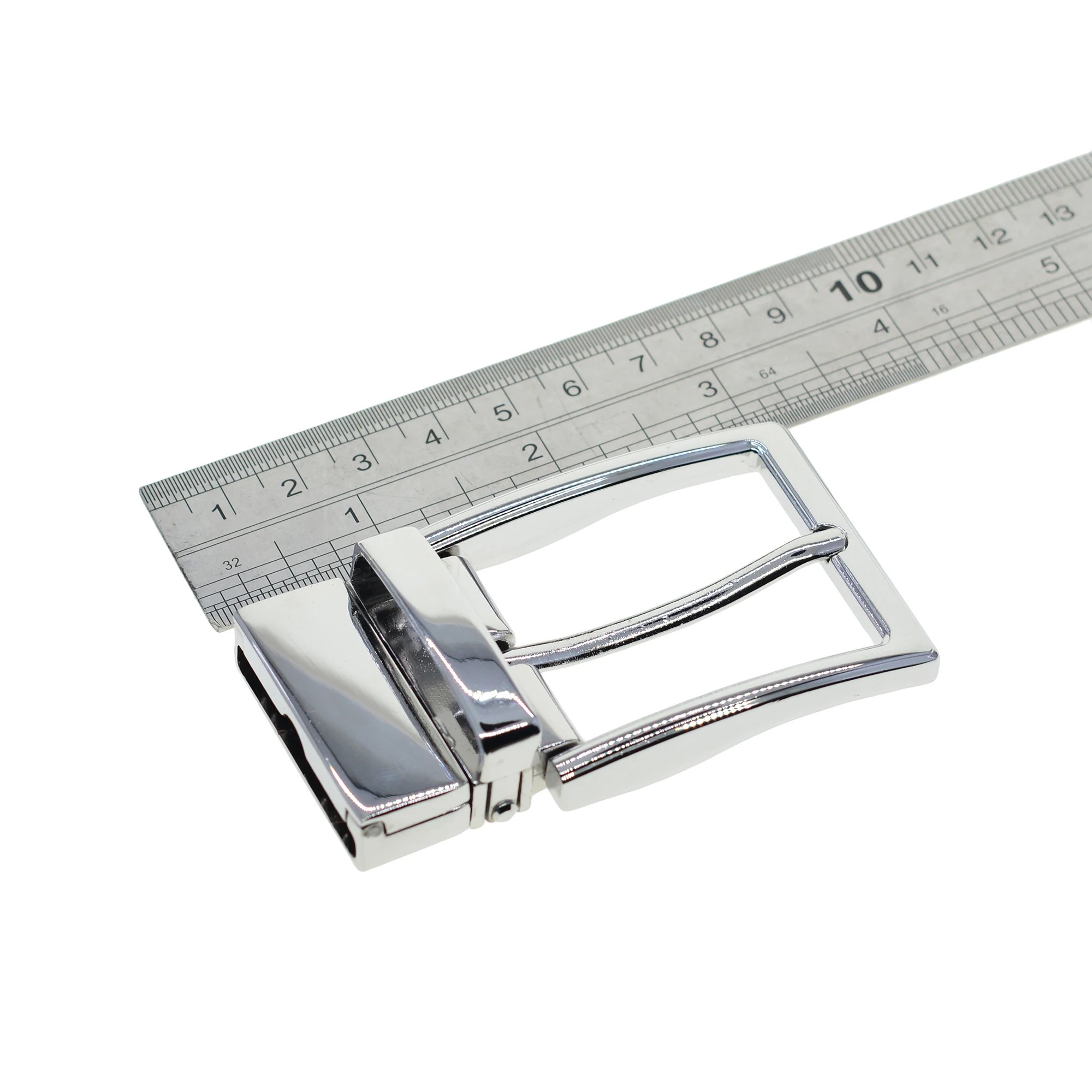 super fine pattern solid metal pin lock rotatable Prong secure mirror Silver man belt buckle for 1.3inch strap replacement