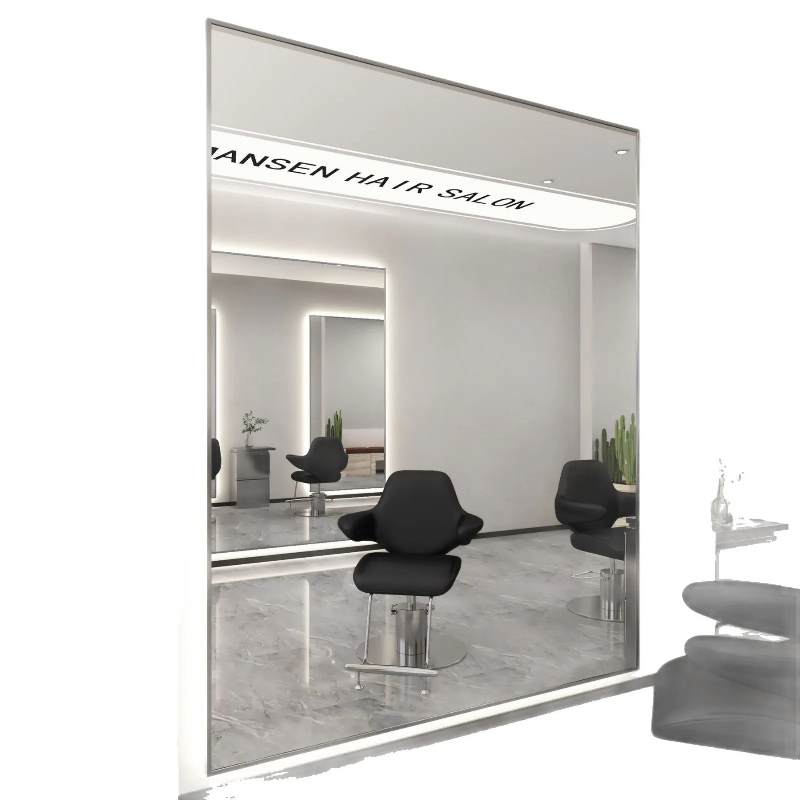 LMM barber shop Internet celebrity mirror wall-mounted hair salon special smart mirror