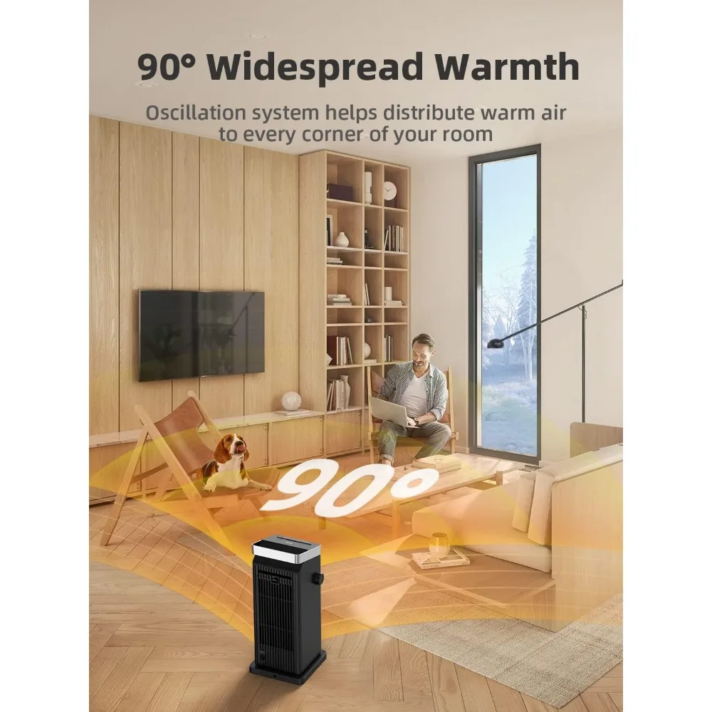 Space Heater, 1500W Fast Heating Heater for Indoor Use, Portable Ceramic Electric Heaters