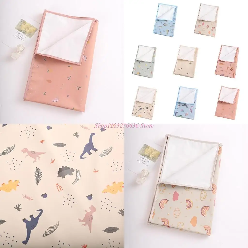 R6FD 35x50cm Portable Baby Changing Pad Waterproof Reusable Diaper Pad Cover Changing Mat Crib Mattress Sheet