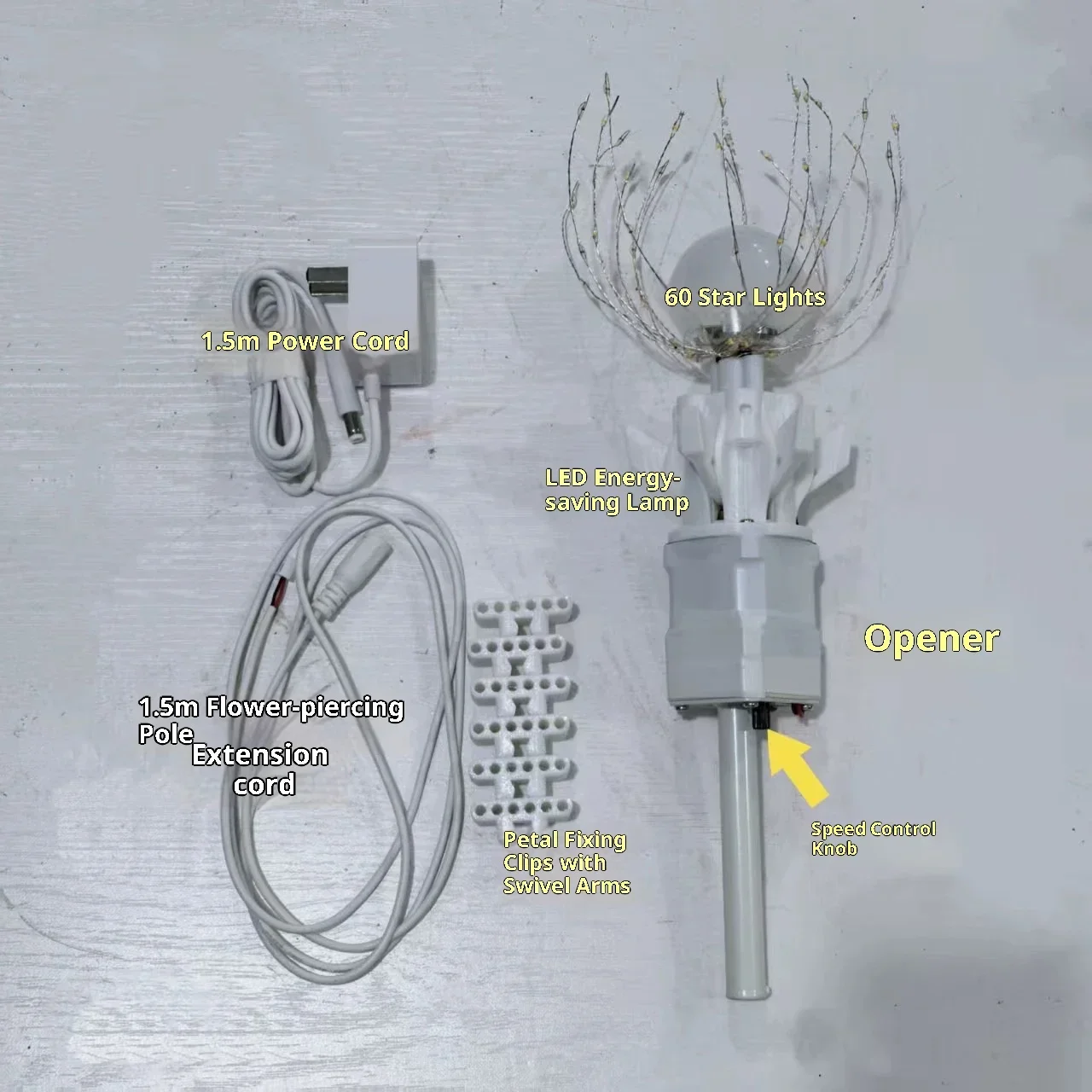 

DIY Electric Flower Opening and Closing Device Artificial Flower Automatic Flowering Motor Mechanical Luminous Flowering Device