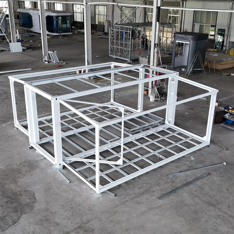Waterproof Outdoor Expandable Steel Modular Office Liveable Mobile Sandwich Panel Prefab Flat Pack Container House Building
