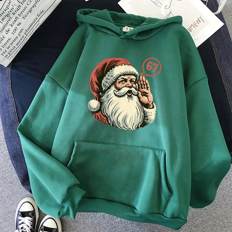Noël Santa Say 67 Six sept imprimer sweats à capuche automne hiver femmes vêtements à capuche graphique sweats mode à capuche