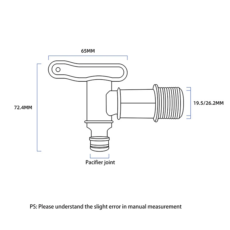 1 buah 3/4 "adaptor keran tangki IBC benang kasar keran tangki air taman untuk 3/4" selang pengganti katup konektor