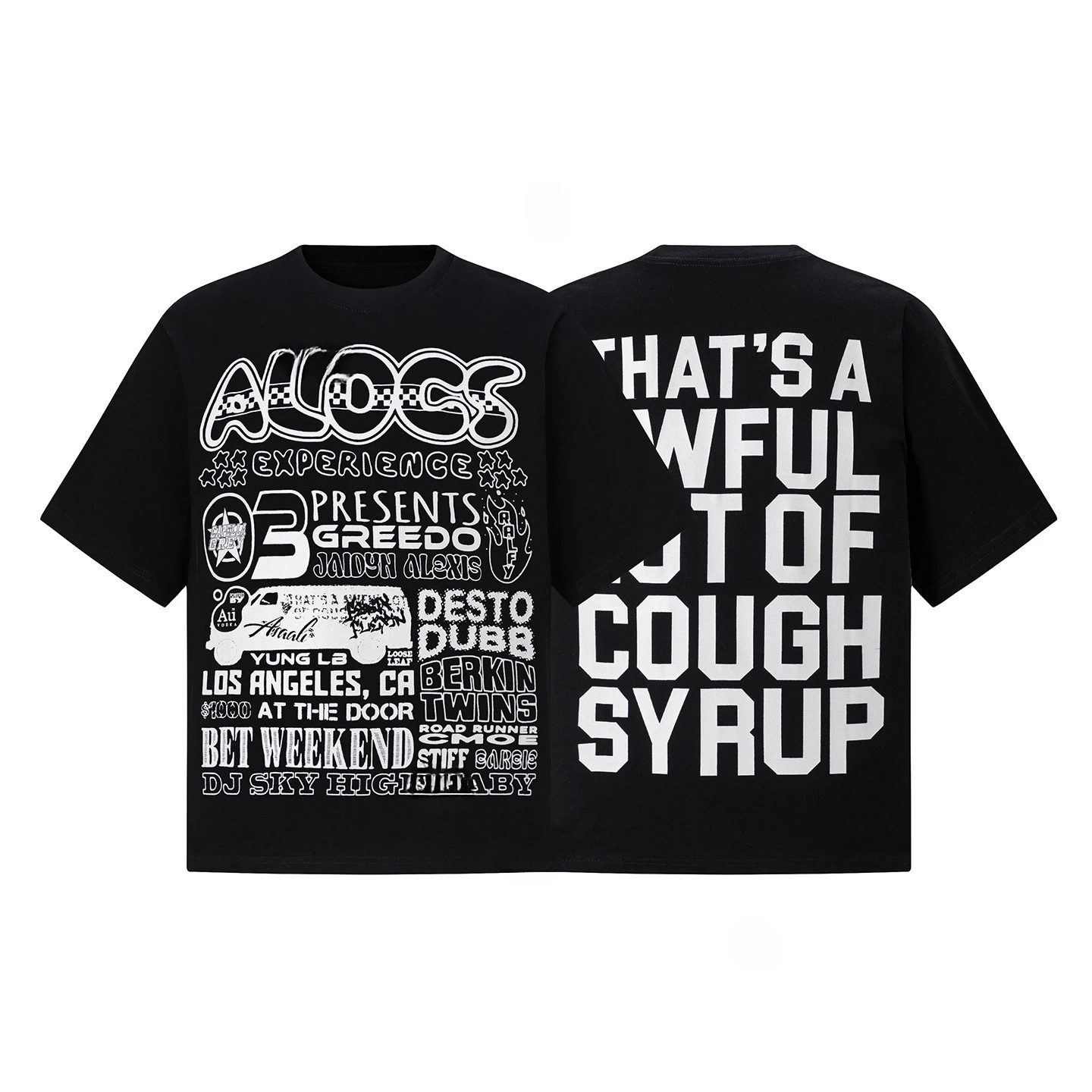 Sugar Syrup Letter Street Graffiti Hip-hop Trend Art Summer Casual T-shirt Men's and Women's Luxury Brand Top 2026 New