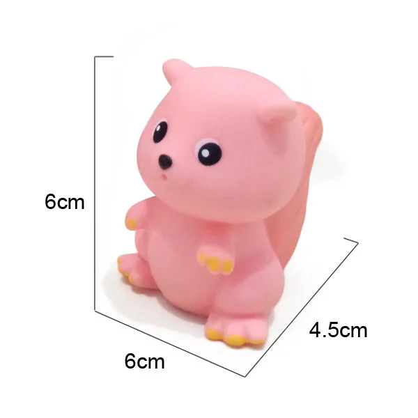 Brinquedos de água dos desenhos animados de borracha macia brinquedos animais marinhos banho interno som fazendo brinquedo animal