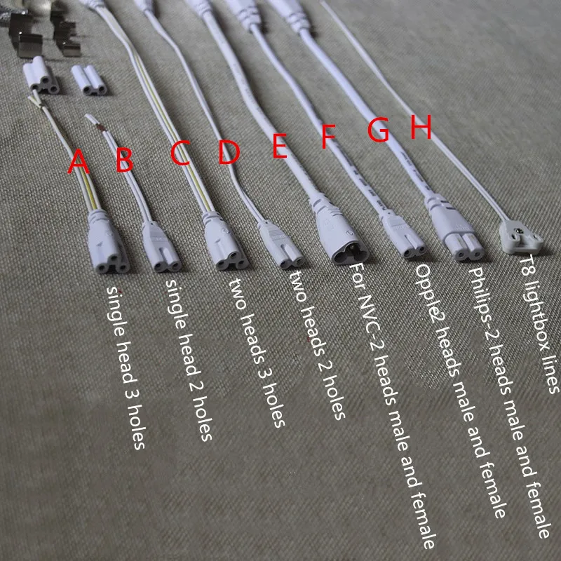 

30cm Long T8 led tube fixture connector T4/T5/T8 LED Integrated Tube Flexiable Connector Cables Wire for Tube Lighting Accessory