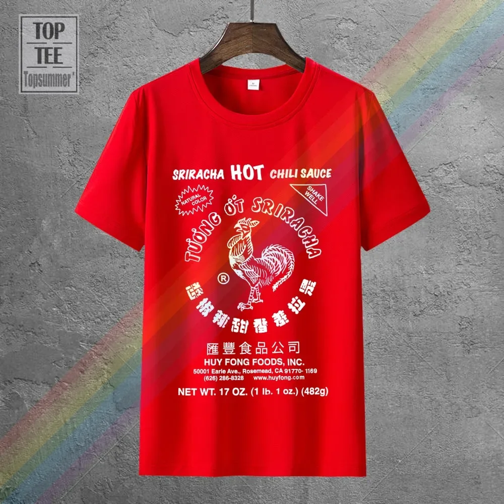 Short Sleeve T-Shirt Tops Teelocity Sriracha Official Hot Chili Sauce Men'S Graphic T-Shirt