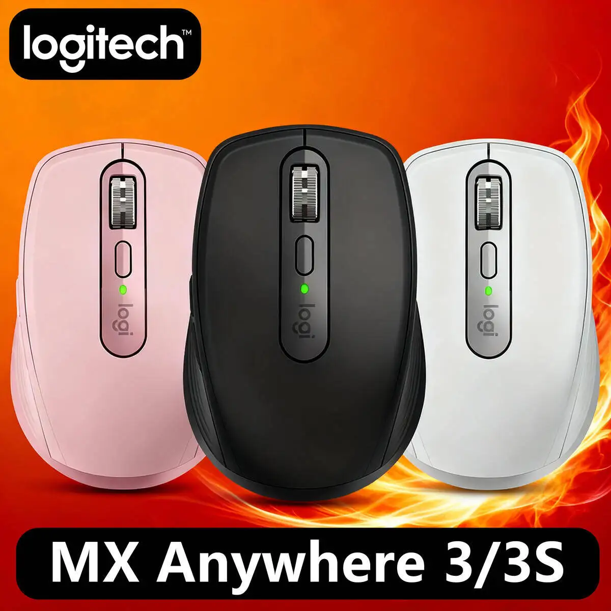 

Logitech MX Anywhere 3S Wireless Mouse, 8000 DPI Darkfield, MagSpeed, Cross-System Sync,10m, USB-C Fast Charge, Mac/Windows/iPad