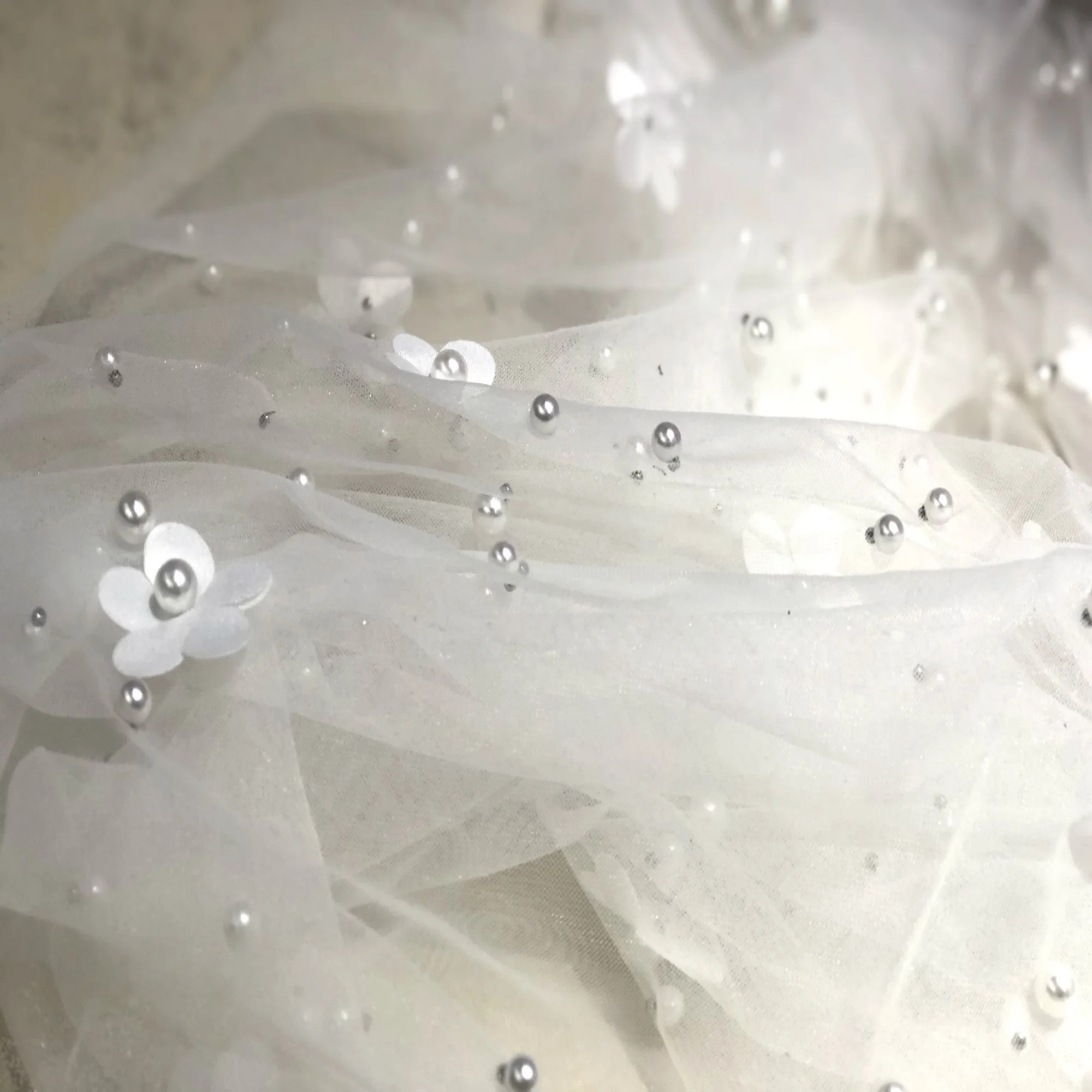 

1 meter Width 1.5 meter lace fabric,Beaded pearl lace fabric,soft mesh lace fabric,3D flower lace for DIY dress