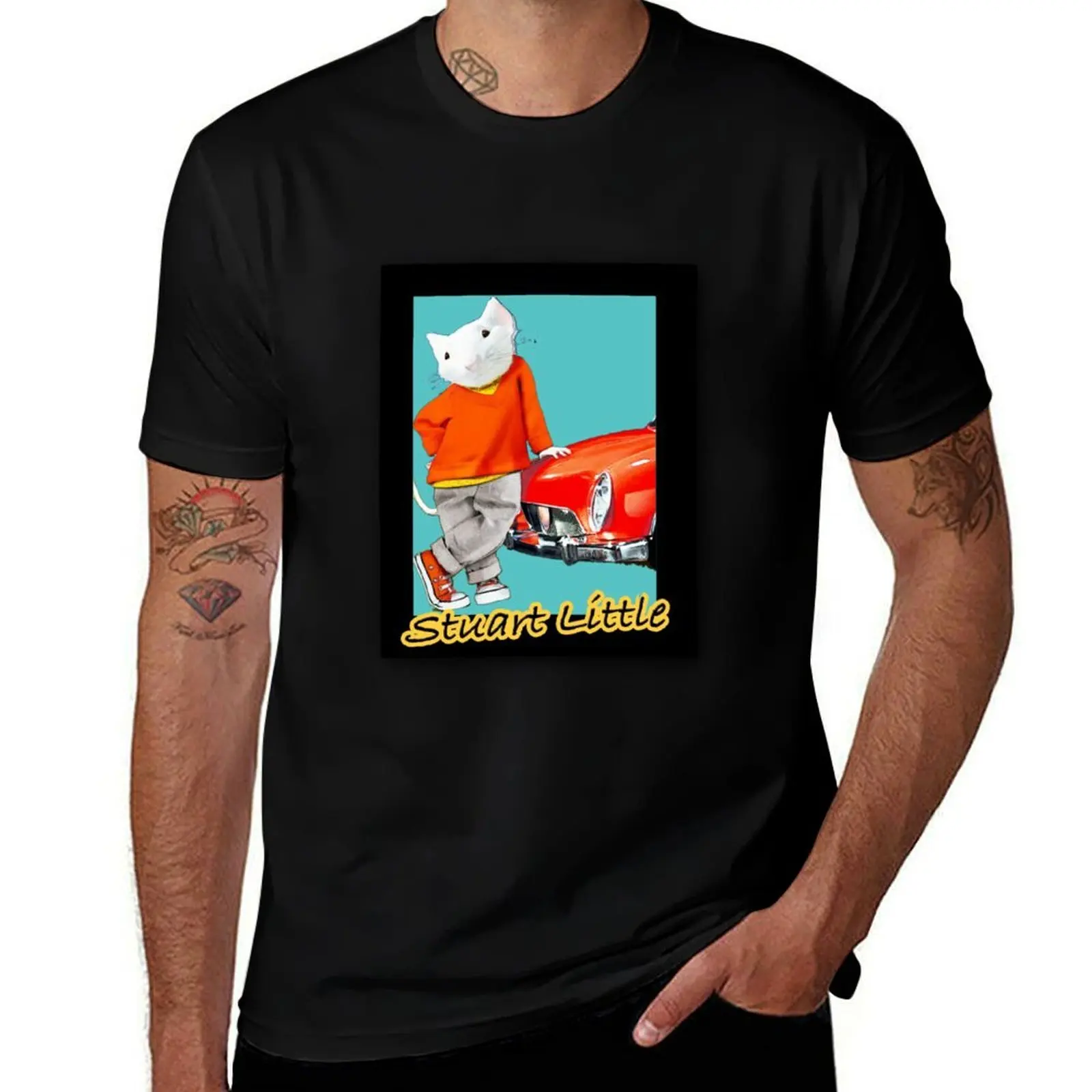 

man 100% T-Shirt funny shirt luxury cotton shirts Stuart brand designer shirts t Little t Wonderful men t