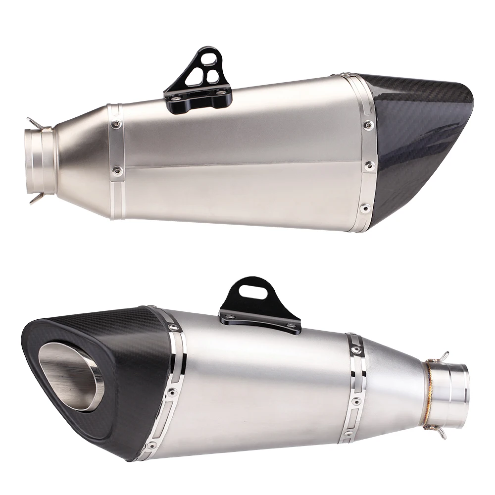 Motorcycle Exhaust muffler R11 with Sticker Escape Moto For Z650 Z900 ER6N Z1000 YZF R1 R3 S1000RR Slip On 51MM Universal