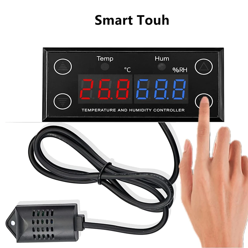 AC110-220V SHT2010 Smart Touch Interface Temperature And Humidity Controller Breeding Planting Brewing Household