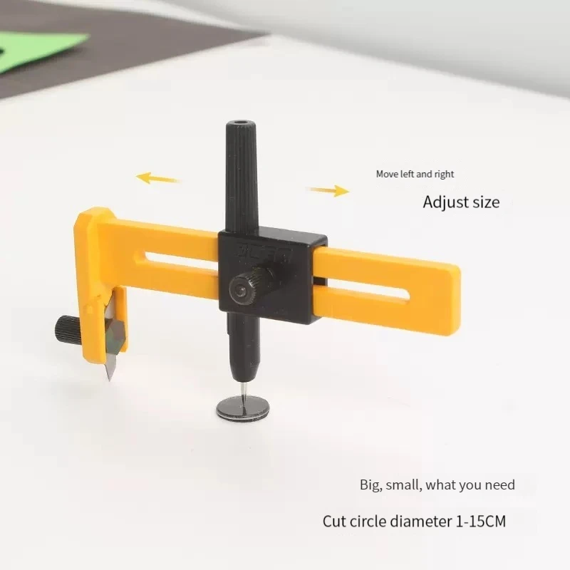 OLFA CMP-1 Handheld Circular Cutting Tool (1-15cm) Portable Circular Cutting Art Knife Practical Paper Cutting Knife Adjustable size