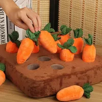 Innovative Dog Toys Snuffle Mat for Pet Plush Carrot Toy Mat Plush Vegetable Field Pull Radish Plush Carrot Dog Interactive Toys