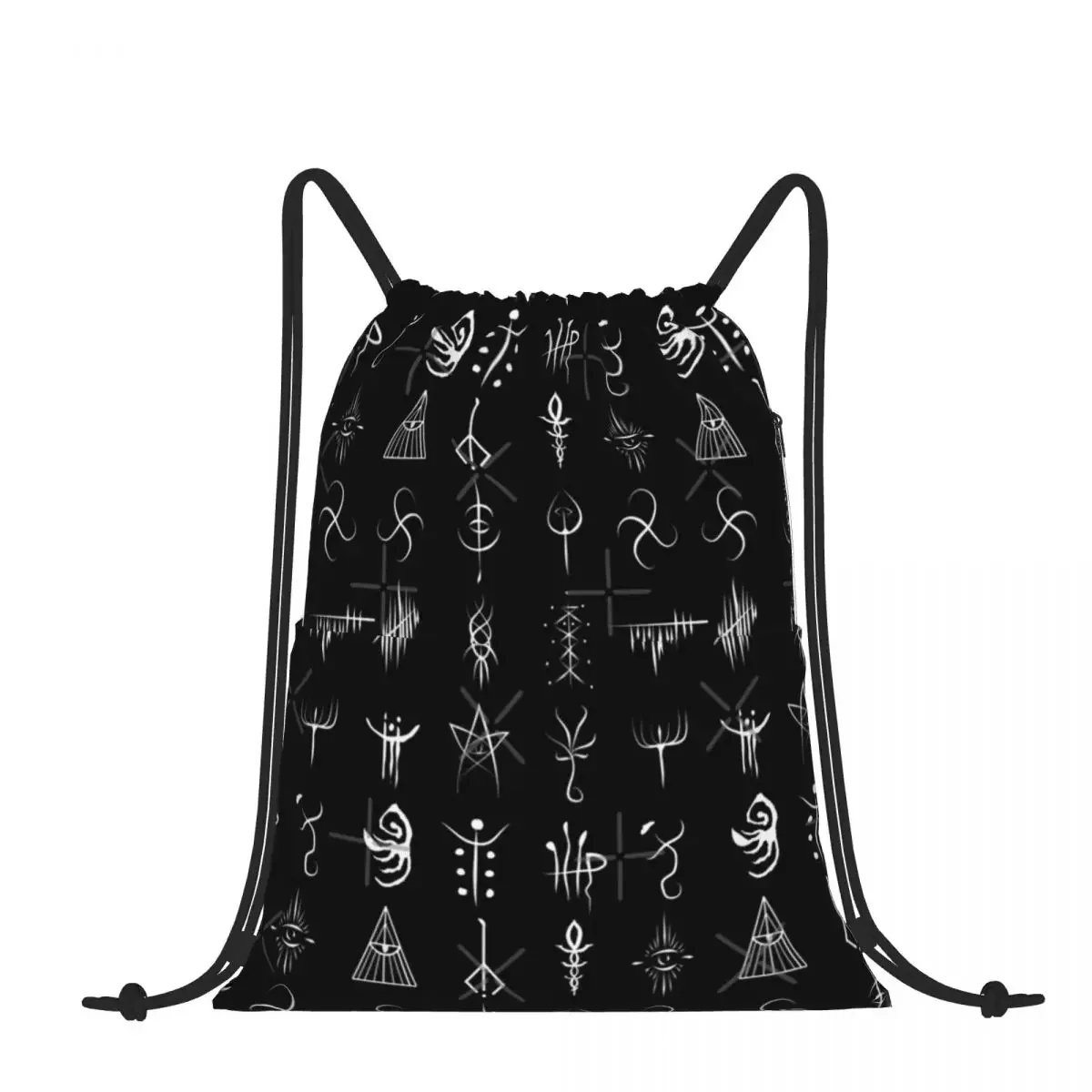 Drawstring Backpack Bloodborne Caryll Runes Shoulder Bag Zipper Pocket Sports & Travel Hikes Portables Bag