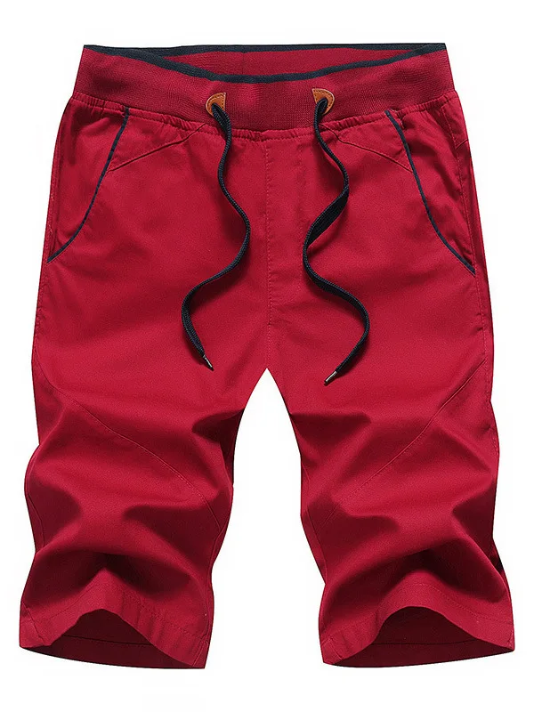 

Korean Loose Men's Casual Pants Trendy Breeches mid Waist ort Youthful Polyester Fiber Summer Faion Basic Sle