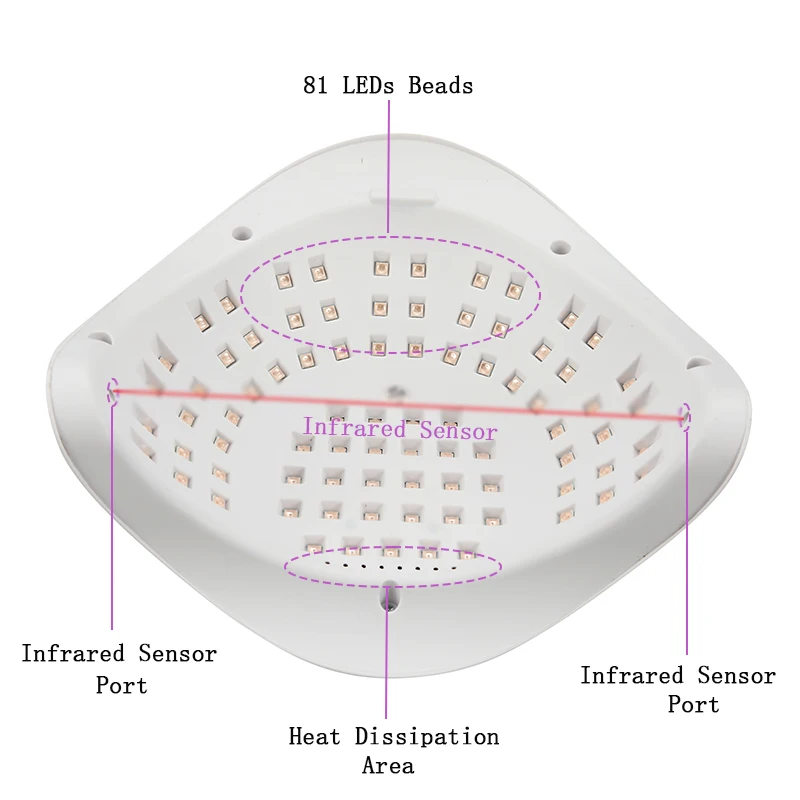الشمس X23 ماكس الأشعة فوق البنفسجية LED مسمار مصباح آلة مجفف 81 المصابيح المهنية هلام البولندية تجفيف مصابيح مع الاستشعار التلقائي مانيكير صالون أداة
