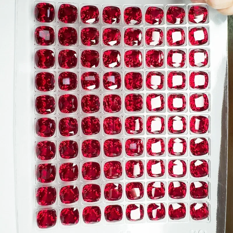 

Lab Grown Ruby Cushion Cut Pigeon Blood Red High-quality DIY Charms Jewelry Making Main Materials Selectable AGL Certificate