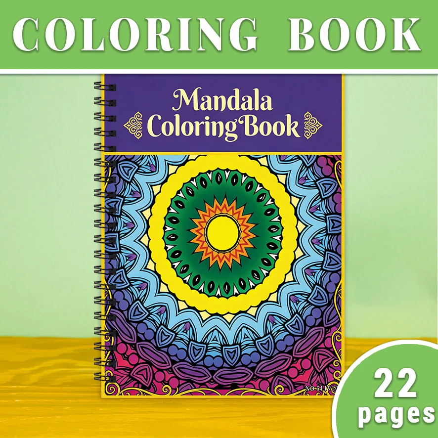 Bold Mandala Adult Coloring Book - 8.3×11.2 Inches, 22 Pages. Ideal for Vivid Pattern Admirers