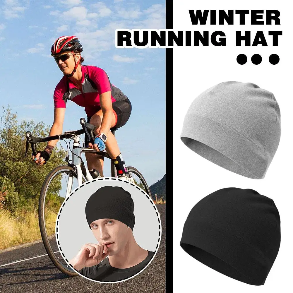 Outdoor Essentials Skull Cap Helmet Liner & Running Beanie for Men, Winter Running Hat, Thermal Cycling Hat N6R9