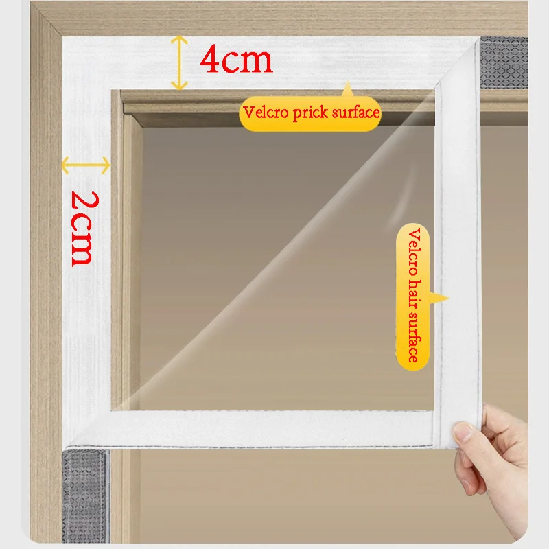 Gray magnetic self-priming transparent air conditioning door curtain, windproof and warm bedroom, anti oil fume transparent film