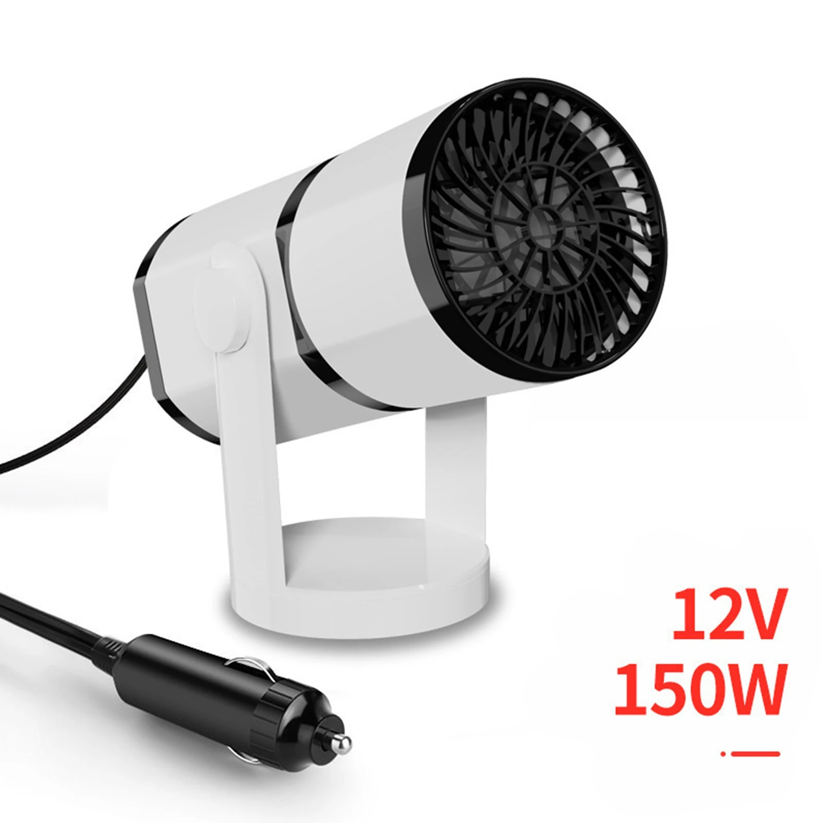 12V 150W Car Heater Portable 360° Rotatable Car Heater Electric Plug-in Cigarette- Lighter Heater Car Defroster