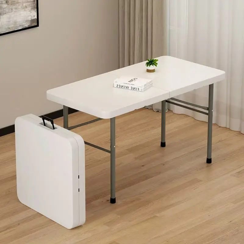 HYS installation-free folding table rental table outdoor portable stall table simple rectangular study desk computer