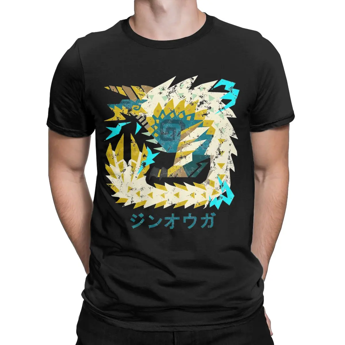 Summer Monster Hunter World Iceborne Zinogre Kanji Icon for Men Women T Shirts Merch Hipster Tees T-Shirts 100% Cotton Clothes