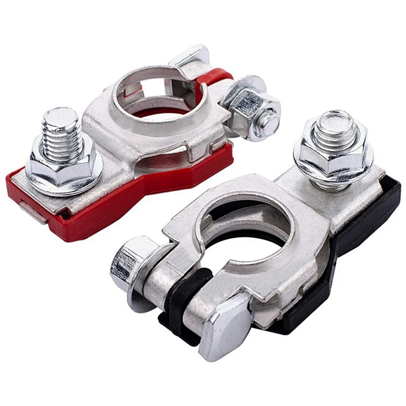 One Pair Galvanizing Connector Clamps Quick Release Car Battery Terminals Block Positive And Negative Electrode Car Accessories