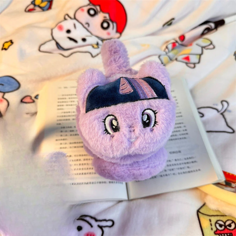 My Little Pony Twilight Sparkle cute girls winter comfortable and soft outdoor riding fashion cartoon anime plush ear warmer