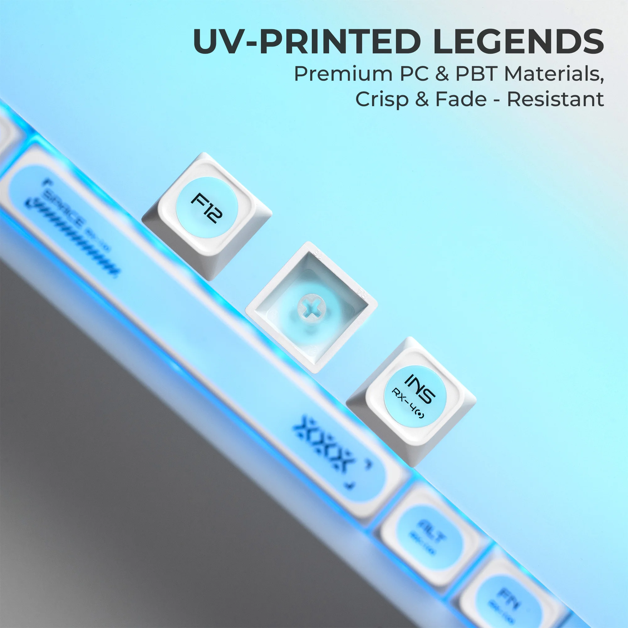 小物 HOPTICAL White CAT IE H10 XVX White Cats Eye Keycap Set 136-Key PBT