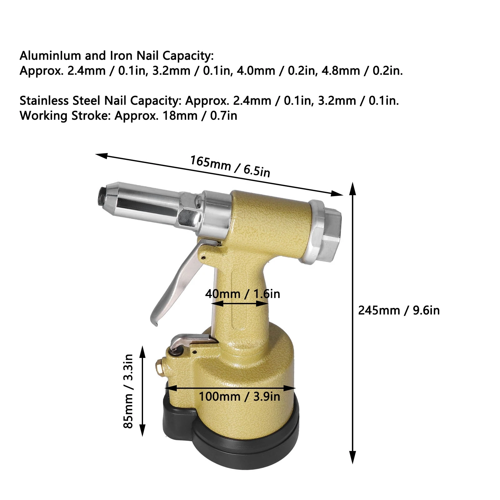 KP-701 هوائي المبرشم اسطوانة قصيرة الطيران غلاف من الألومنيوم معا الهواء برشام بندقية الهيدروليكية أداة التثبيت مجموعة أدوات #3